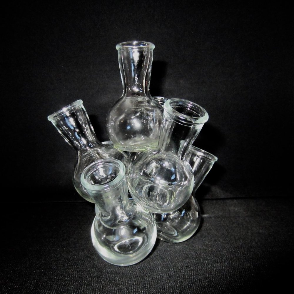 Vintage Glass Bud Vase Conglomerate Scuplture